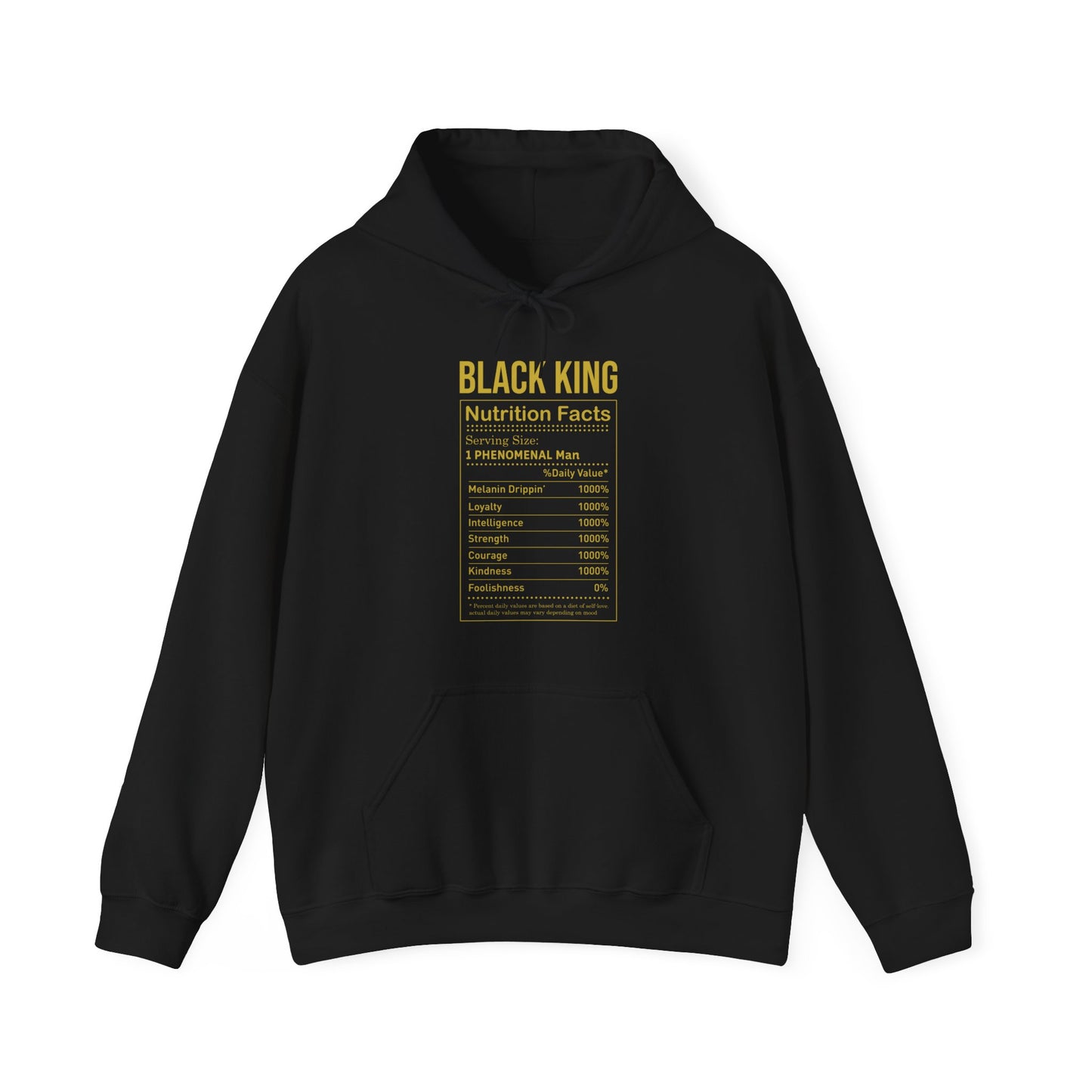 Black King Nutrition Facts - Hooded Sweatshirt