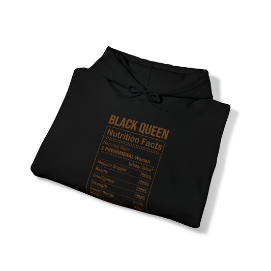 Black Queen Nutrition Facts - Hooded Sweatshirt